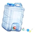 thumbnail image 4 of S SERENABLE Contenant d'Eau avec Robinet Réservoir d'Eau avec Grand Ouverture de Remplissage Contenant d'Eau Potable Pichet de Stockage d'Eau pour Randonnée Conduite Sans Robinet de Rechange, 4 of 9