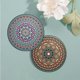 thumbnail image 5 of Juego de madera de 6 piezas con estante de almacenamiento, agua con mandala de girasol con aislamiento térmico, 5 of 7