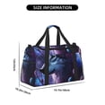 thumbnail image 3 of Fotbe Feathered Wolf Bolsa de Viaje con Estampado, Bolsa de Fin de Semana para Mujer con Compartimento para Zapatos, Bolsa de Gimnasio con Bolsillo Húmedo, 3 of 7