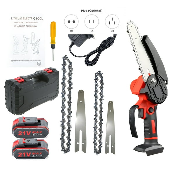 Electric chain saw,With Lock Inch 6 Inch 4 Inch 6 Lock 2 21v Battery Operated Mewmewcat 21v Reable Battery Cousopo Chain Saw Chain Saw Battery Mi-ni Power Portable 4 Saw Battery Power