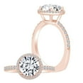 thumbnail image 3 of AFFY 0.31 Carat (Cttw) Round White Natural Diamond Semi Mount Engagement Ring In 14k Solid Rose Gold (I-J Color, I2-I3 Clarity) Ring Size-10.5, 3 of 3