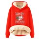 thumbnail image 1 of WILLBEST Sudadera con Capucha para Mujer, Otoño/Invierno, con Estampado Navideño de Letras, Gruesa y Cálida X-Grande, 1 of 3