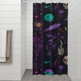 thumbnail image 2 of Psychedelic Halloween Pattern Shower Curtain 36"x72" ,Bathroom Decorative Shower Curtains Set with 12 Hooks,Modern Waterproof Washable Shower Curtain, 2 of 6