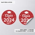 thumbnail image 4 of Koyal Wholesale 2024 Graduation Stickers, Red, Party Favors, Bulk 40 Pack, 2 Inch, 4 of 5
