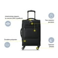 thumbnail image 4 of Securitech by Delsey, Vanguard Carry-on Softside Spinner Luggage Black, 4 of 10