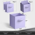 thumbnail image 5 of Sorbus Collapsible Fabric Cube Storage Bins (10.5" x 10.5"), 12 Pack, Pastel Multicolor, 5 of 5