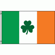 Ireland With Clover Polyester Flag