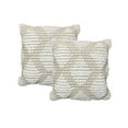 thumbnail image 2 of Maxa Cotton Decorative Throw Pillows 18x18" Beige 2 pack, 2 of 4