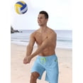 thumbnail image 4 of APTRO Mens Swim Trunks 9'' With Pockets Quick Dry Swim Shorts Board Shorts Bathing Suit Swimsuit Summer Beach Shorts Light Blue 3XL, 4 of 6