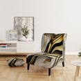 thumbnail image 2 of Designart "Golden Marble Waves in Geode II" Gold Wave Upholstered Accent Chair - Modern Arm Chair For Living Room, 2 of 7