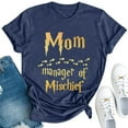 thumbnail image 1 of WILLBEST Chemises pour Femmes Mode Imprimée Haut Ample Col Rond T-Shirt 2431, 1 of 3