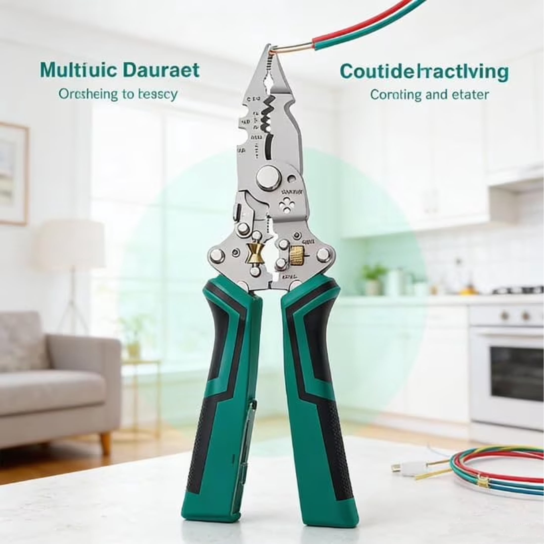 Rechargeable Wire Strippers ，Wire Stripping Tool with Voltage Tester, Twister, Crimper, Splitting, Wire Stripper Tool for  Electrician Work (1set)