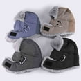 thumbnail image 3 of ZQUUVOU Men's and Women's Trooper Trapper Hat Winter Ski Hat with Ear Flap Mask Faux Fur Thermal Ski Windproof Coffee A, 3 of 3