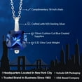 thumbnail image 2 of Gem Stone King 925 Sterling Silver Blue Created Sapphire Pendant Necklace for Women (5.32 Cttw, Cushion 10MM, with 18 inch Chain), 2 of 4