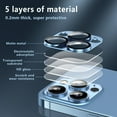 thumbnail image 4 of [ 2 Pack ] Protecteur d'Objectif de la Caméra pour iPhone 13 Pro Max / iPhone 13 Pro Métal Arrière Protecteur d'Objectif Film en Verre Trempé, Forte Adhérence, Couverture de l'Objectif de la Caméra Résistant aux Rayures 9H - Graphite, 4 of 5