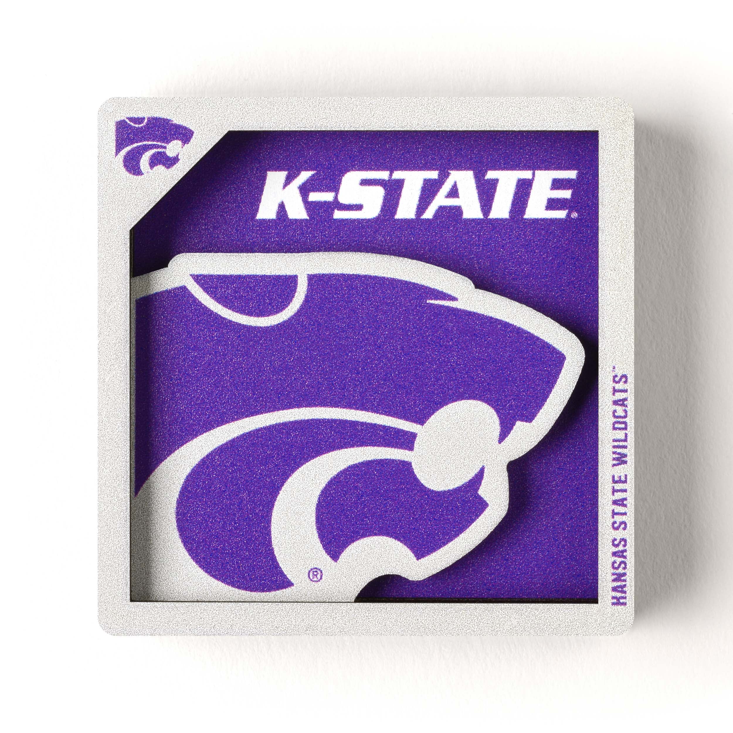 YouTheFan NCAA Kansas State Wildcats 3D Logo Series Magnet