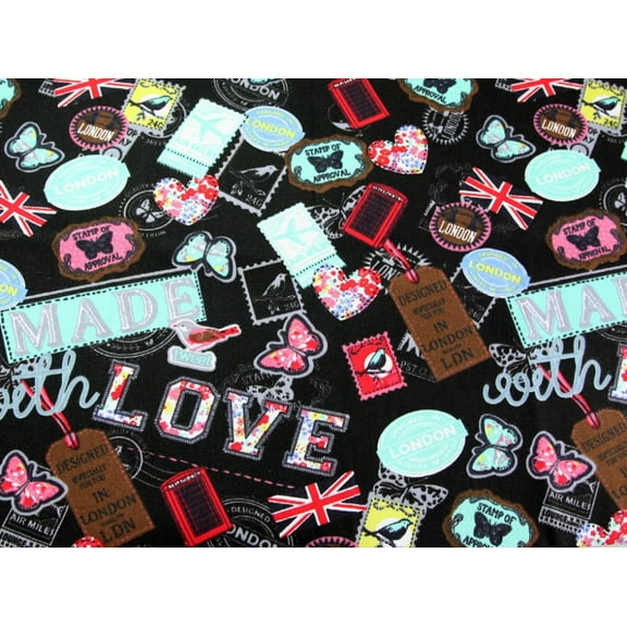 Minerva Cotton Canvas Fabric Black - per yard