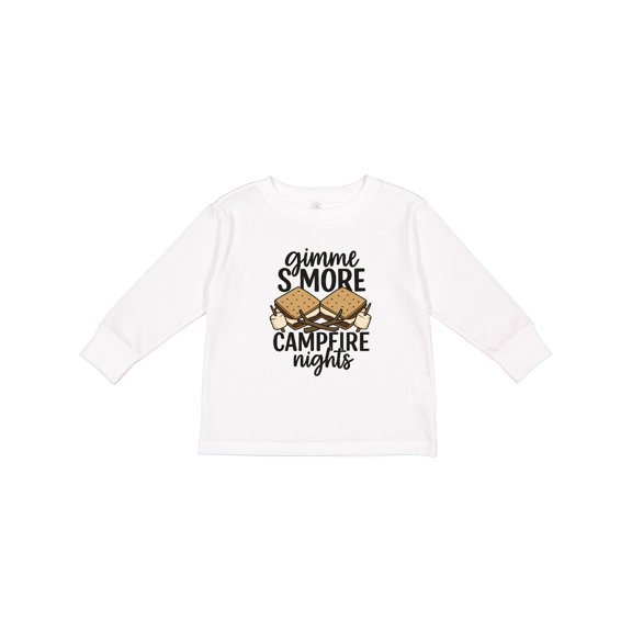 Inktastic S'more Campfire Nights Boys or Girls Long Sleeve Toddler T-Shirt