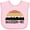 AD-Pink, variant on Madison Wisconsin Skyline Retro Sunset Boys or Girls Baby Bib