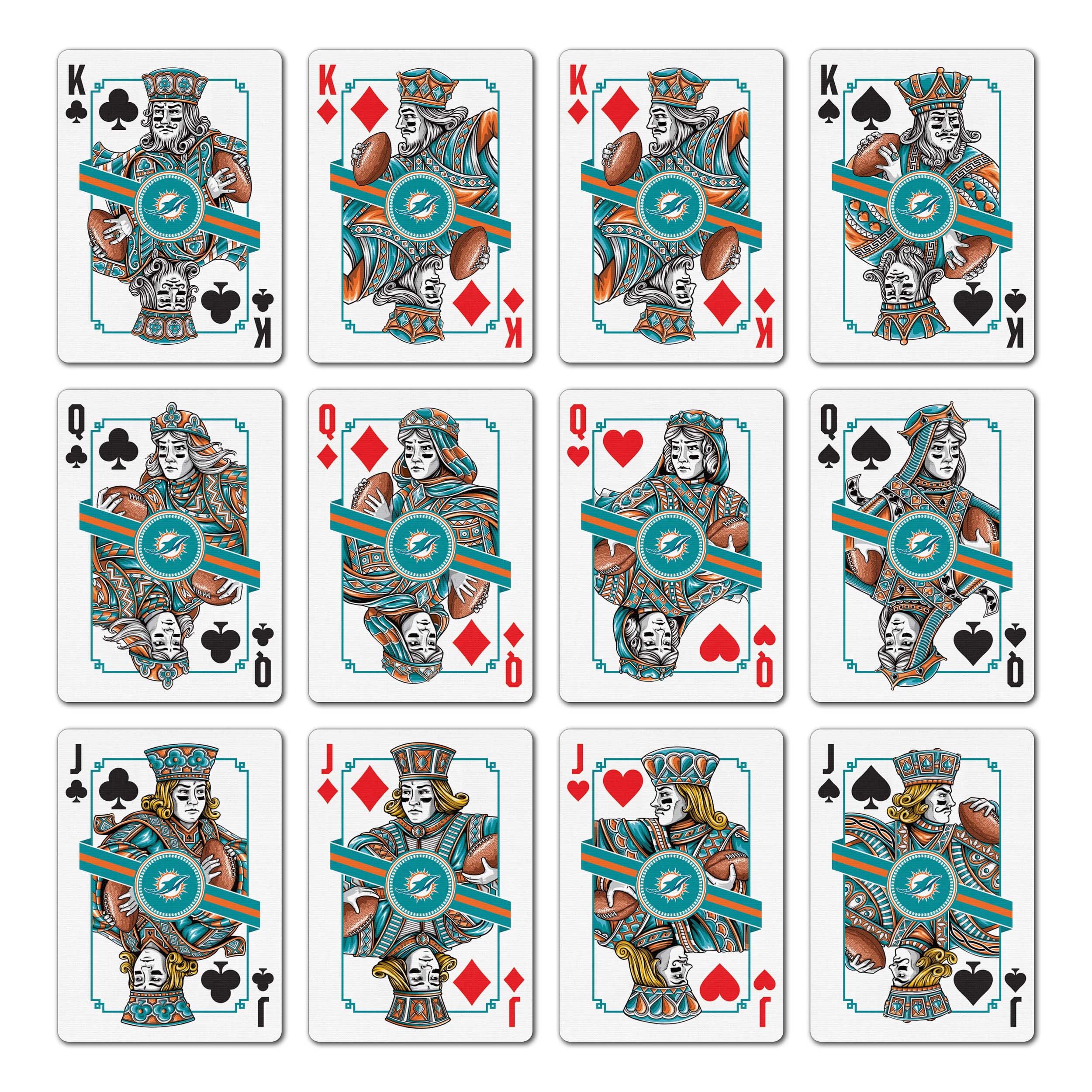 YouTheFan NFL Miami Dolphins Classic Series Playing Cards