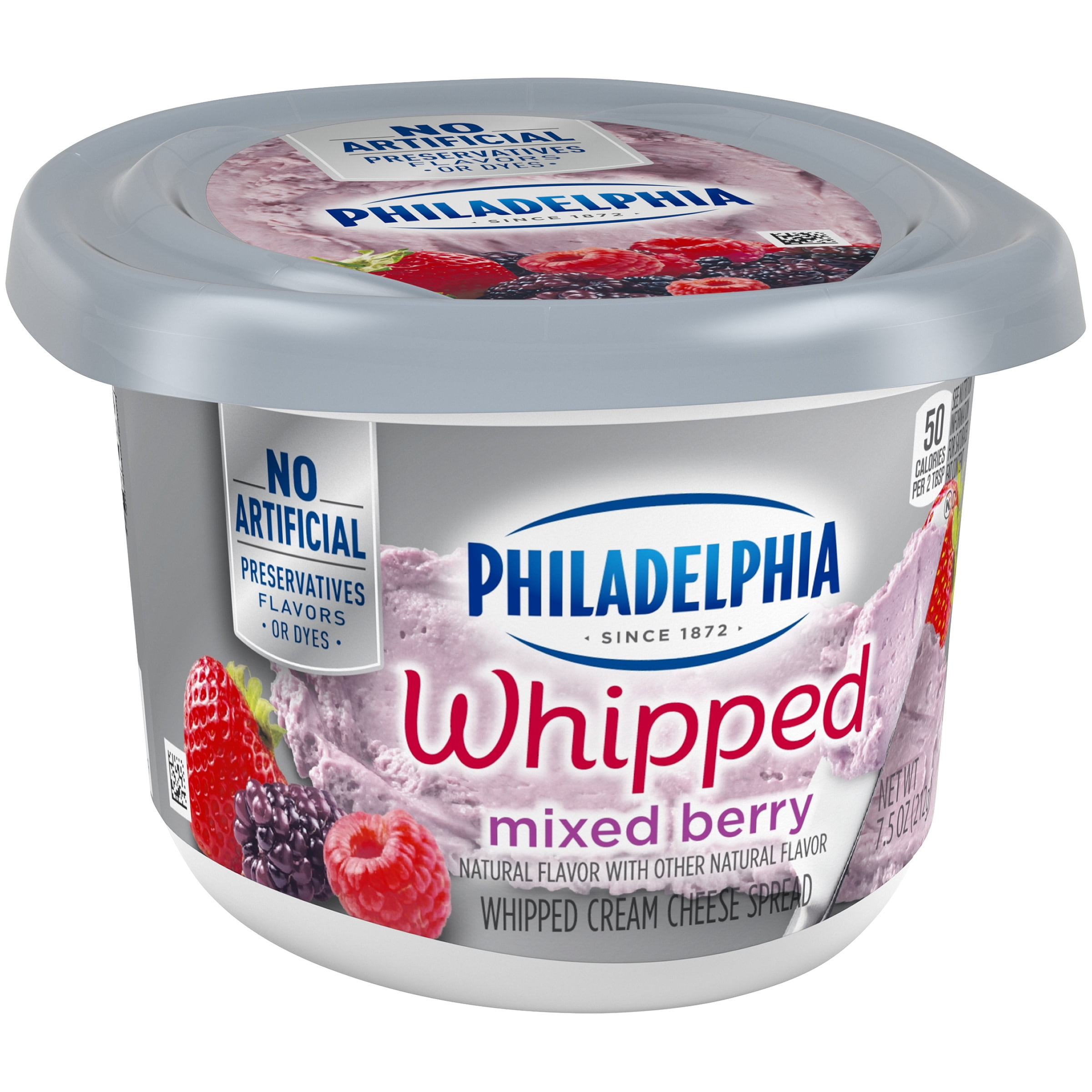 Philadelphia Mixed Berry Whipped Cream Cheese Spread, 7.5 oz Tub
