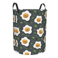 thumbnail image 2 of Balery Cute Poached Eggs Round Laundry Basket with Handles Waterproof Freestanding Laundry Hamper for Clothes Toys in the Dorm and Family-, 2 of 8