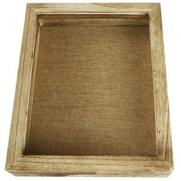 VERDANVERSE Plant Specimens Wooden Specimen Display Box Beige Linen 1Pcs