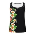 thumbnail image 4 of Fmbrln Tank Tops for Women Summer Sleeveless V Neck Floral Print Boho Tops Fashion Casual Front Pleated Vacation Beach Blouses, 4 of 5