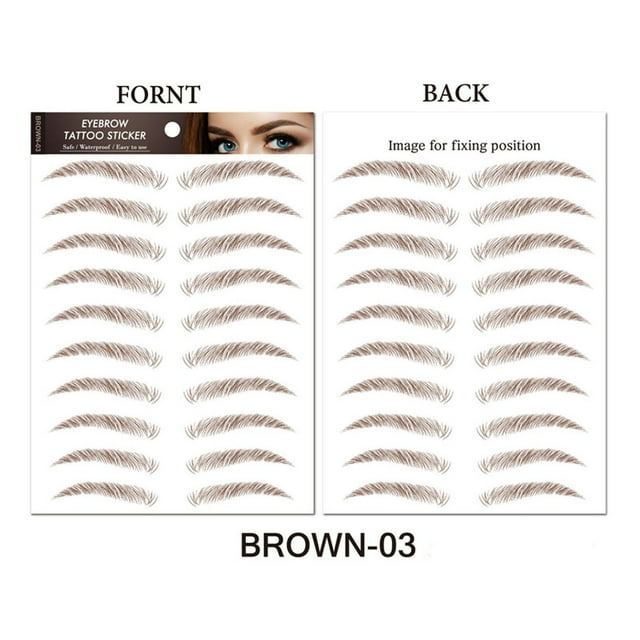 Xihbxyly Pegatinas para Cejas, Parches de Tatuajes Impermeables Simulados, Solución de Belleza Temporal Ecológica, Perfectas para Cejas Dispersas o Irregulares, Realzan Los Rasgos Faciales, Ideales p