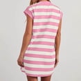thumbnail image 5 of Dresses for Women Striped Summer Dresses 2024 Crewneck Cap Sleeve Color Block Casual A Line Tshirt Dress with Pockets, 5 of 7