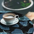 thumbnail image 3 of Ambesonne Gothic Themed Fitted Round Tablecloth, Occult Moth Pattern, 36"- 40" Diameter, Pale Blue Charcoal Grey, 3 of 5