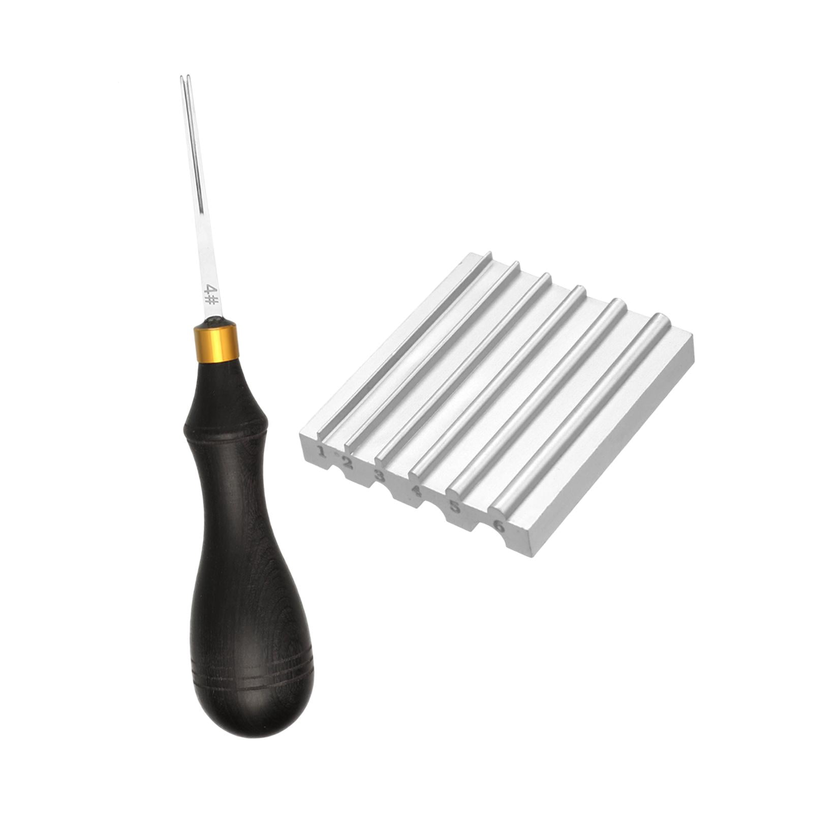 FVDPWYE Leather Edge Skiving Beveler Tool Set Leather Craft Supplies Leather Edging Tool Silver Groove
