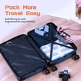 thumbnail image 3 of Rosamo Luggage Sets 3 Piece, HardsideTravel Suitcase with Spinner Wheels 20/24/28" , Carry on Luggage with TSA Lock(DarkBlue), 3 of 9