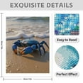 thumbnail image 3 of Diamond Art Kit for Adults, Crab Blue Sand Waves Beach Scene Diamond Painting for Adults Beginners, 5D DIY Diamond Art Painting Kits, Colorful Diamond Painting Craft for Home Decor 12x16, 3 of 7