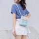 thumbnail image 4 of Sywqhk Mini Bolsos De Hombro De Cuero Pu Para Mujer, Mochila Con Solapa, Bolsos Escolares Para Mujer (Azul) Sywqhk Para estrenar, 4 of 7
