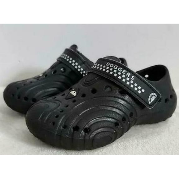 Doggers Toddler Sz 7/8 Black / Black Ultralite Slip On Shoes,arch Support,