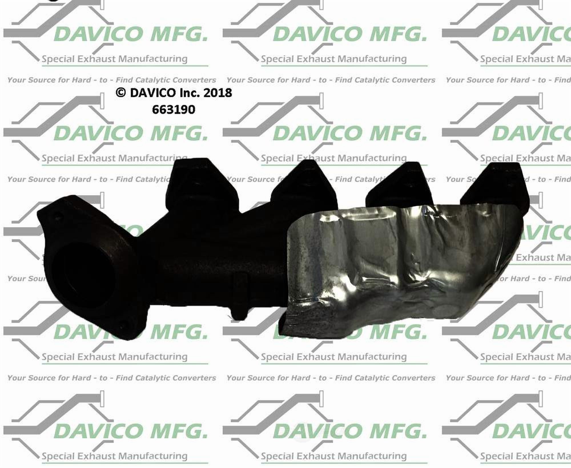 Davico Mfg 663190 Stand alone Exact-Fit exhaust manifold