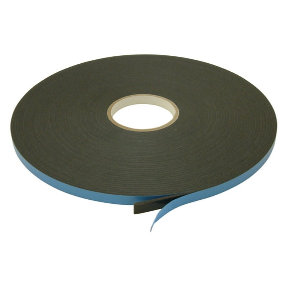 JVCC Window Glazing Tape [Double-Sided, Closed Cell] (DC-WGT-01): 1/2 in. x 75 ft. x 1/8 in. thick (Black)
