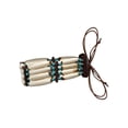 thumbnail image 2 of Tribal Choker Necklace Rustic Beige, Adjustable Length, 4-Row, 2 of 3