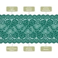 thumbnail image 3 of Uxcell 5.9 inch Wide Polyester Floral Pattern Lace Trim Ribbon for Sewing Making Dark Green 5 Yard, 3 of 7