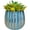Chrome Blue, variant on Admired By Nature 4" Ceramic Flower Planter, Ceramic Pot Planter, Indoor Ceramic Bowl, For Indoor Plant Succulent Plant Home Décor, Red