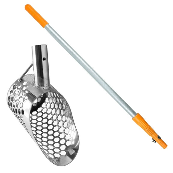 Dune Scoops Stingray 6x3.5 Stainless Steel Metal Detector Sand Scoop & Dune CF Handle