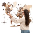 thumbnail image 1 of Arte de pared con mapa del mundo en madera Enjoy The Wood XL, multicolor, 1 of 9