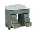 thumbnail image 2 of Elizabeth 42" Bathroom Vanity with Sage Green Cabinet and Carrara Marble Top, 2 of 6