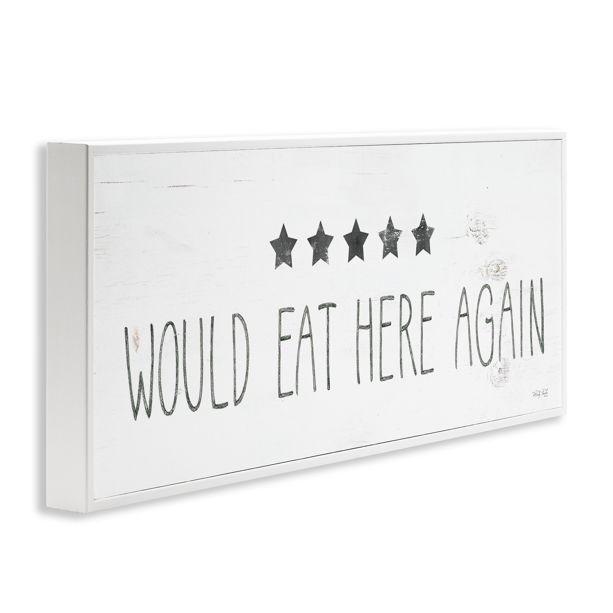 Stupell Industries Five Stars Kitchen Food & Beverage Painting White Framed Art Print Wall Art, 24 x 10