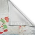 thumbnail image 3 of Ambesonne Snowman Kitchen Curtains, Nordic Mitten Christmas, 55"x30", Pale Blue Dark Pink and White, 3 of 3