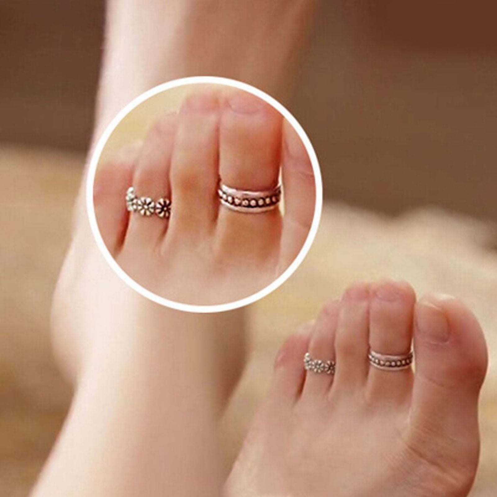 7PCs/set Women Lady Unique Adjustable Opening Finger Ring Retro Carved Toe  Ring Foot Beach Foot Jewelry anillos mujer 2020 - AliExpress