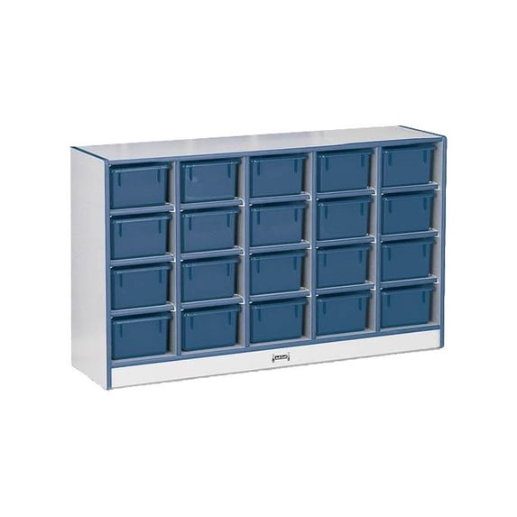 Rainbow Accents 20 Tray Mobile Cubbie (w/o Trays & w/ Orange Edge Band)