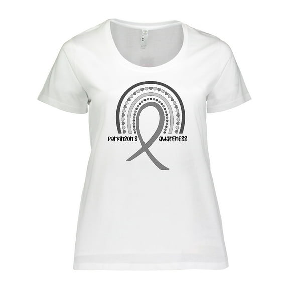 Inktastic Parkinson's Awareness Ribbon Rainbow Women's Plus Size T-Shirt