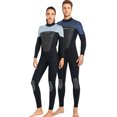 thumbnail image 4 of Greeniant Trajes de buceo traje de neopreno térmico de una pieza de manga larga cálido traje de baño de Surf impermeable ropa de surf profesional Deportes acuáticos Mujer Gris Claro METRO Greeniant OD020685-21, 4 of 6